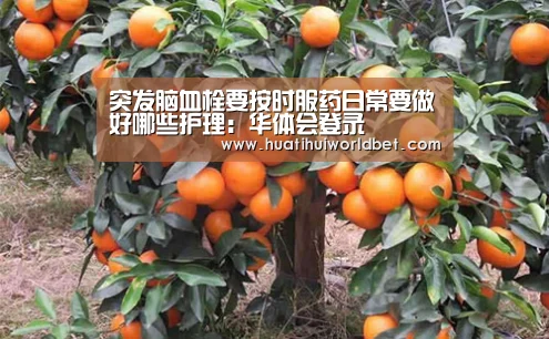 突发脑血栓要按时服药日常要做好哪些护理：